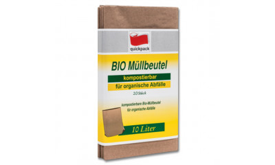 Bio-Müllbeutel aus Papier 10 Liter 150 Beutel im Karton