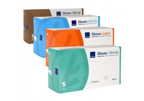 Disposable gloves nitrile Abena Size S - XL Blue 100 pieces