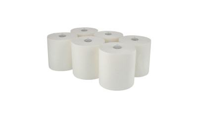 Papier-Handtuchrollen 6x140 m, 2-lagig, 100% Zellulose mit RFID