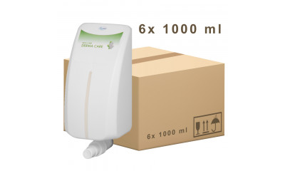 Hautpflegesprühlotion Derma Care weiß, 6 Kartuschen x 1000 ml für Lavela Wandhalterung