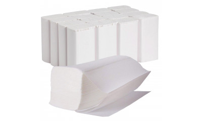 Faltpapier Tücher 2-lagig hochweiß 3200 Blatt im Karton