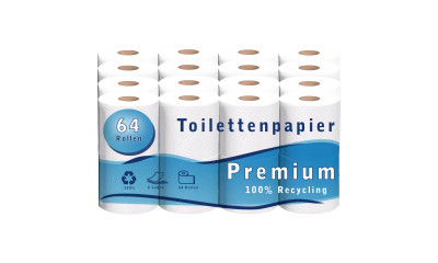 Toilettenpapier 2-lagig 64 Rollen Set