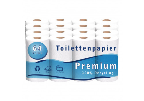 Toilet paper 2-ply 64 rolls set