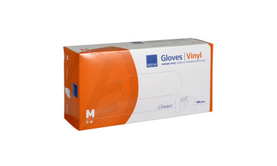 Einweghandschuhe Vinyl Classic Transparent Größe M, 100 Stück, Abena