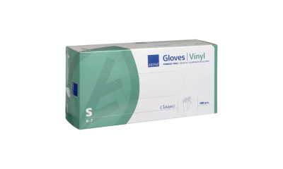 Einweghandschuhe Vinyl Classic Transparent Größe S, 100 Stück, Abena