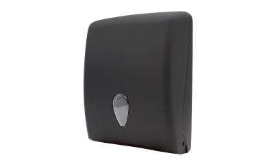 Folded towel dispenser DAFT100S Black made of ABS plastic