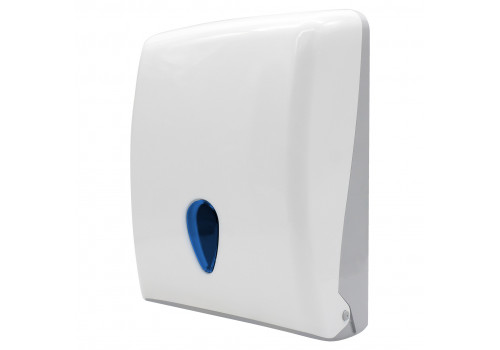 Folded towel dispenser DAFT100 white made of ABS plastic